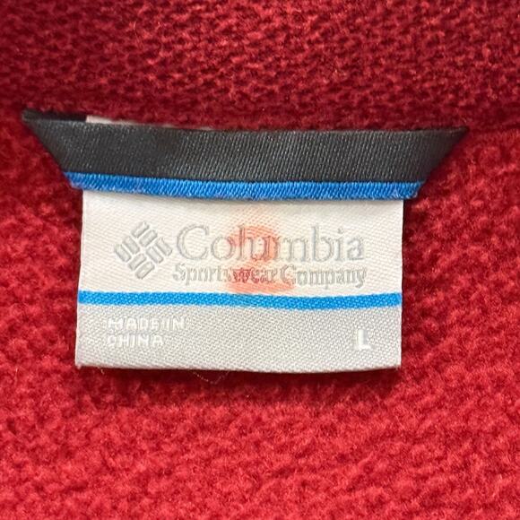 Columbia Jacket Mens Large Red Fleece Steens Mountain Full Zip Hiking Outdoors - Picture 8 of 11